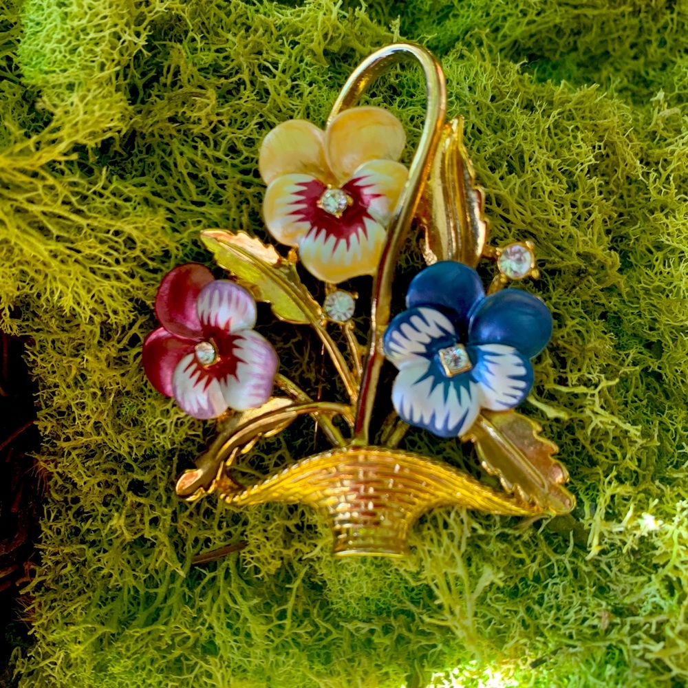 Vintage Pansy Brooch
